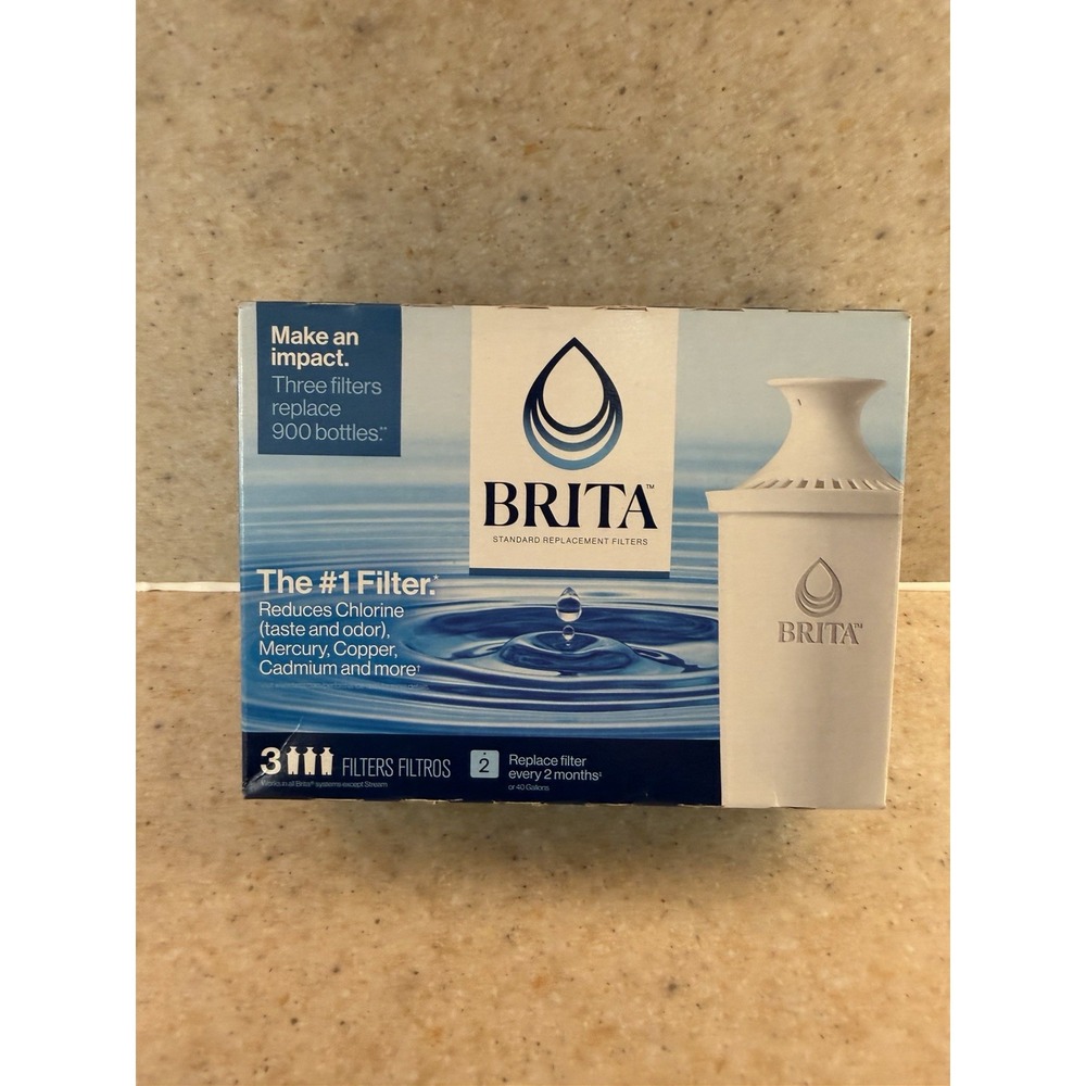 Brita Replacement Water Pitcher Filters White Standard 3 Pack New In Box